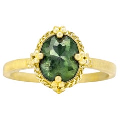 Green Diamond Ring