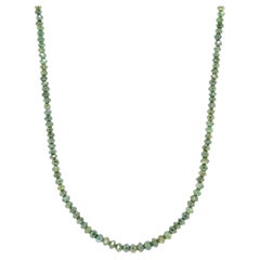 Bracelet de diamants verts avec fermoir en or jaune 14 carats