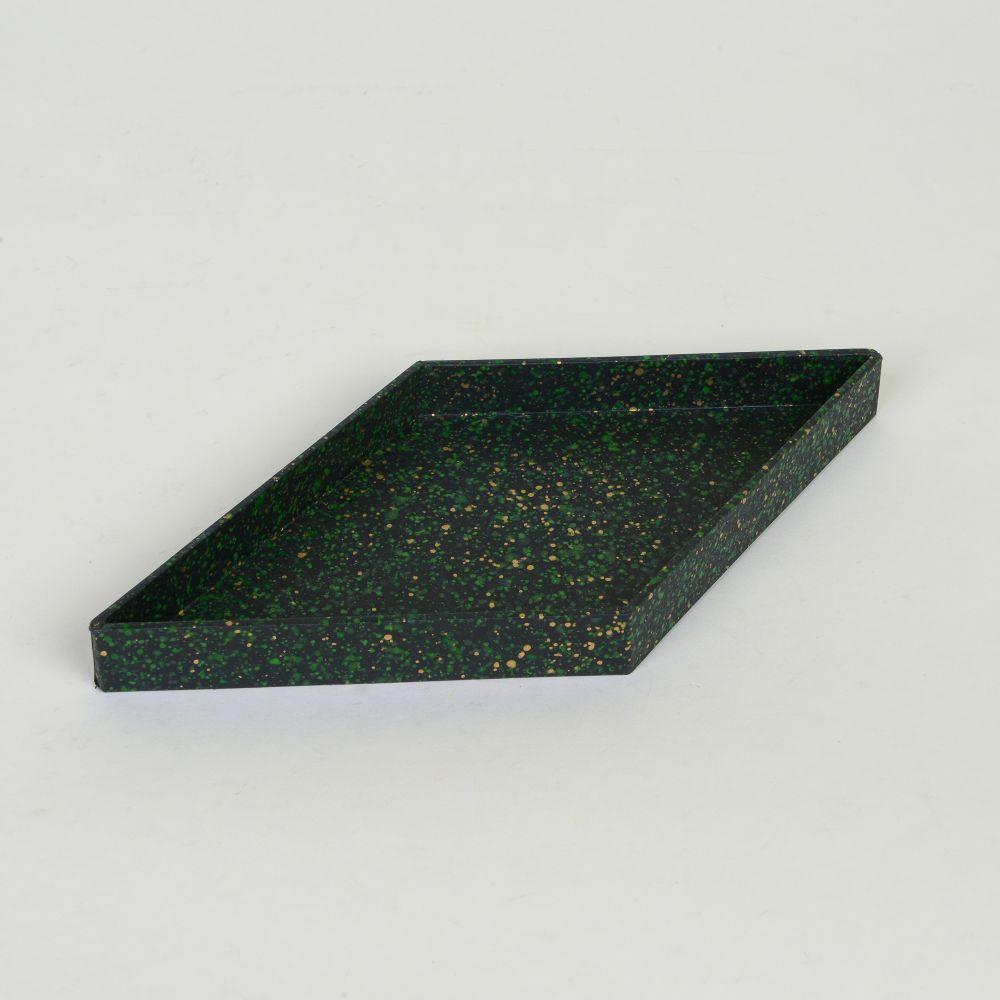 Post-Modern Green Diamond Tray