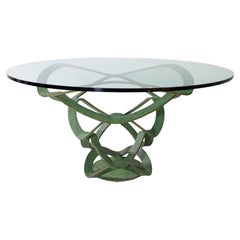 Green Dining Table, Attr. to Maurice Barilone, Italy, 1980s