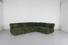 1970s Olive Green Modular Sectional Sofa by Doimo Salotti