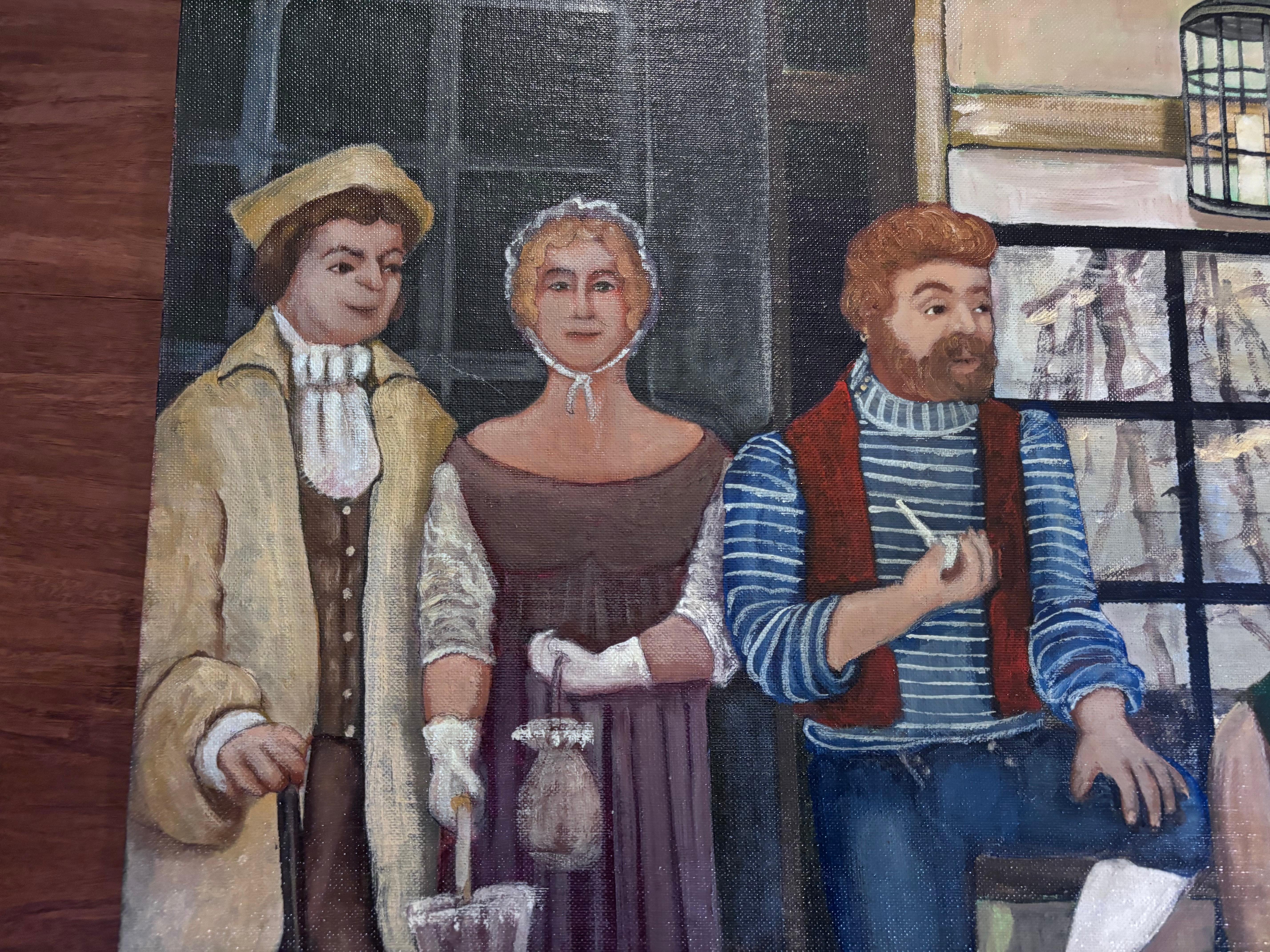 Americano Pittura del Greene & Greene Inn  L'artista folk outsider Gloria Laposka in vendita