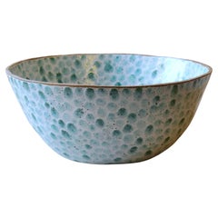 Green Dots Small Serving Bowl by Lana Kova