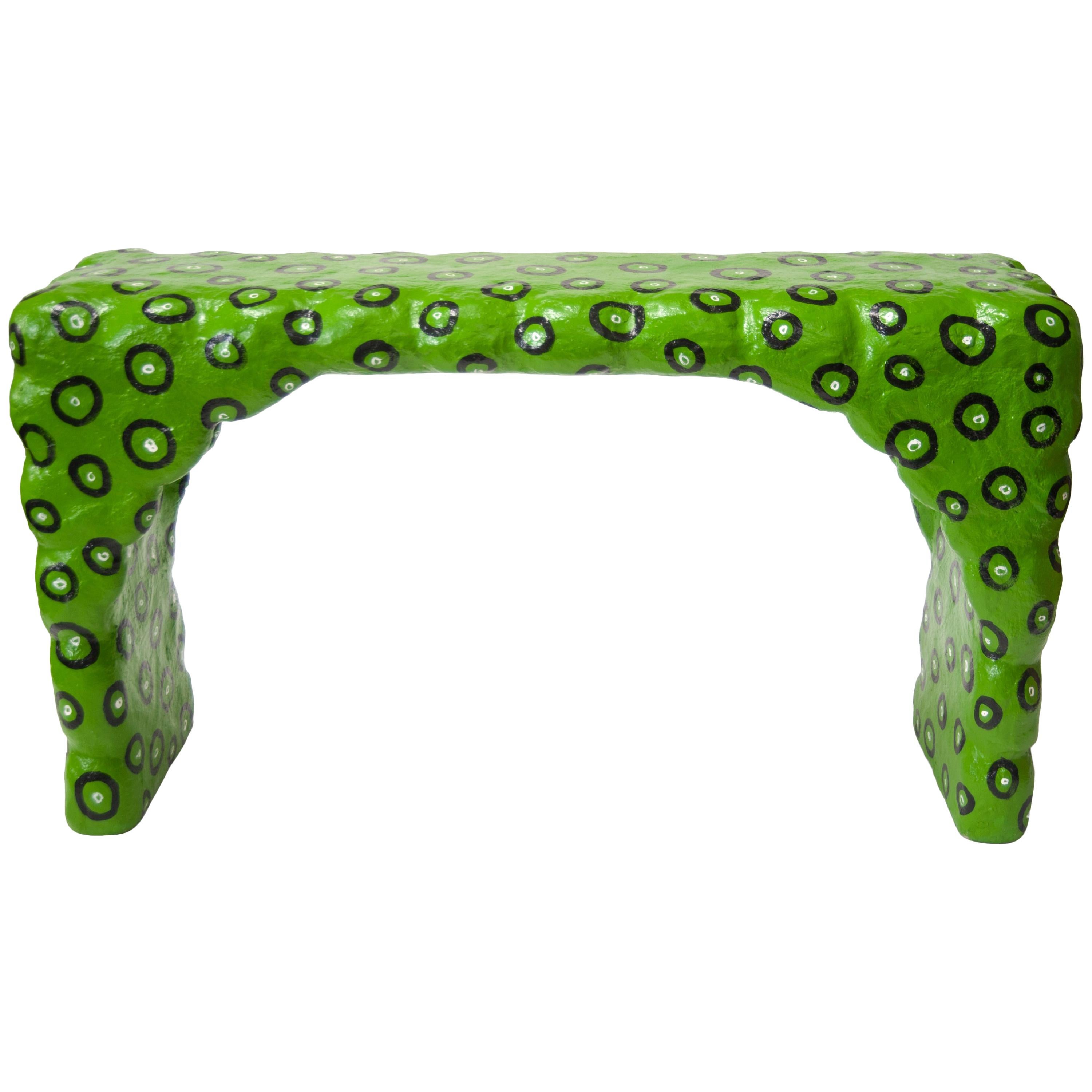 Green Dotted Console Table by Brett Douglas Hunter, USA, 2018 For Sale