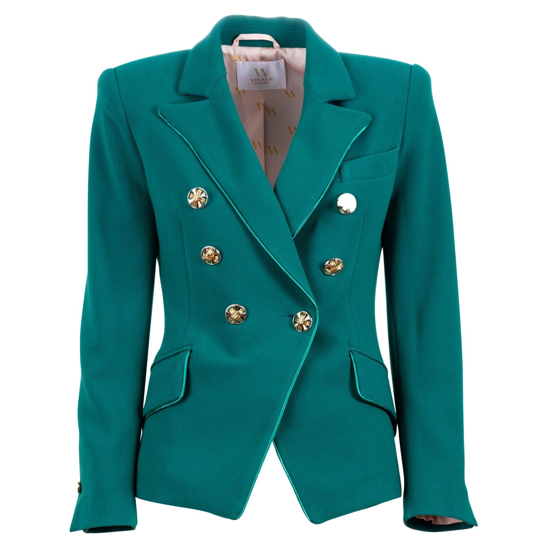 Green double breasted blazer NWOT