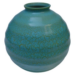 Green Dutch Art Deco Ceramic Vase