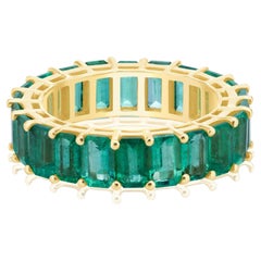 Grüner Smaragd  7.50 Karat Gelbgold Bandring