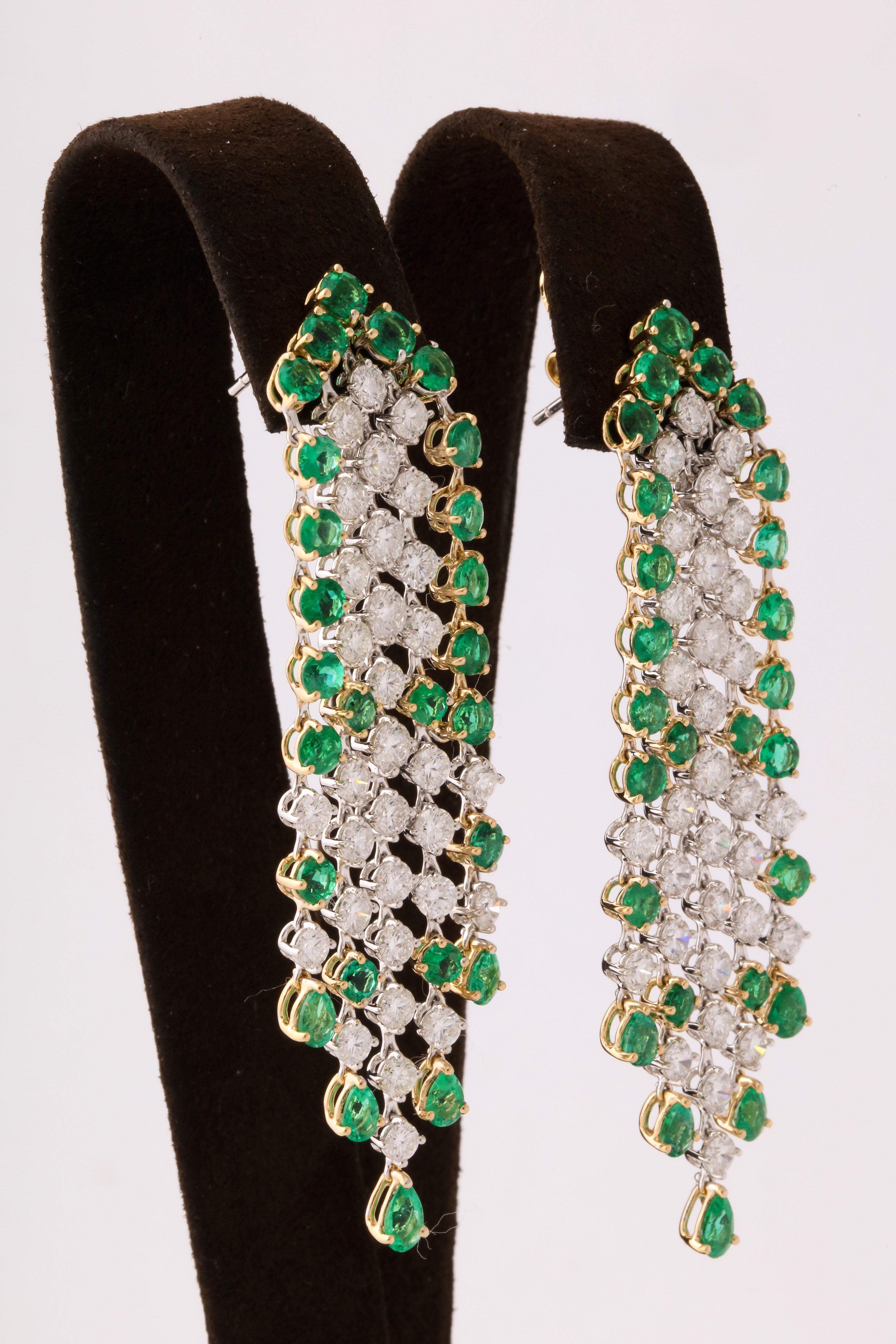 green diamond earrings