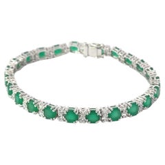 Bracciale tennis con zirconi e smeraldi della linea Gemma, regalo per la mamma in argento 925