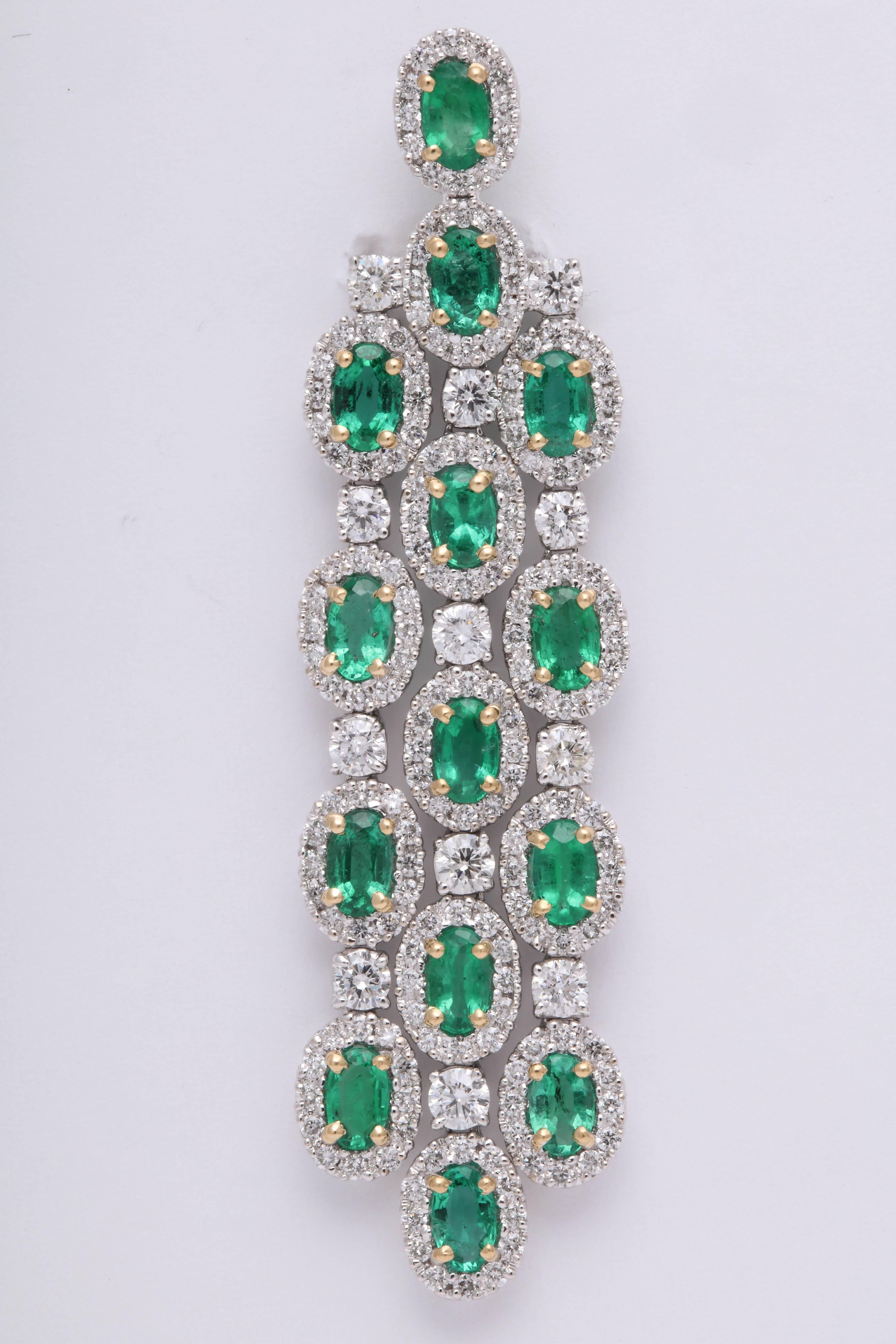 emerald green chandelier earrings
