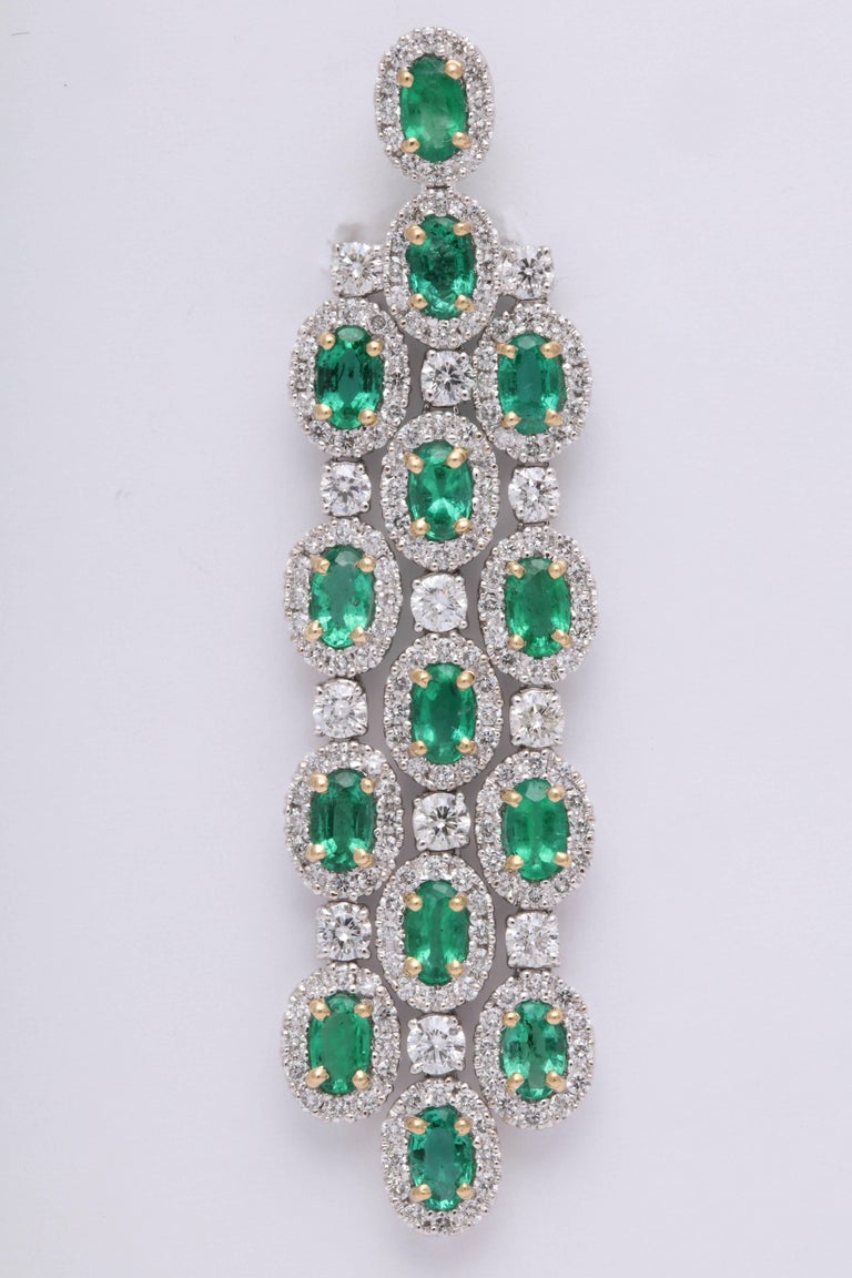 Green Emerald Chandelier Earrings For Sale at 1stDibs emerald green