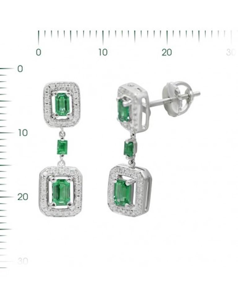 Earrings White Gold 14 K
Diamond 88-Round 57-0,36-5/5A
Emerald 4-1,6 3/(4)З₁A
Emerald 2-0,07 3/(4)З₁A
Weight 5,78

With a heritage of ancient fine Swiss jewelry traditions, NATKINA is a Geneva based jewellery brand, which creates modern jewellery