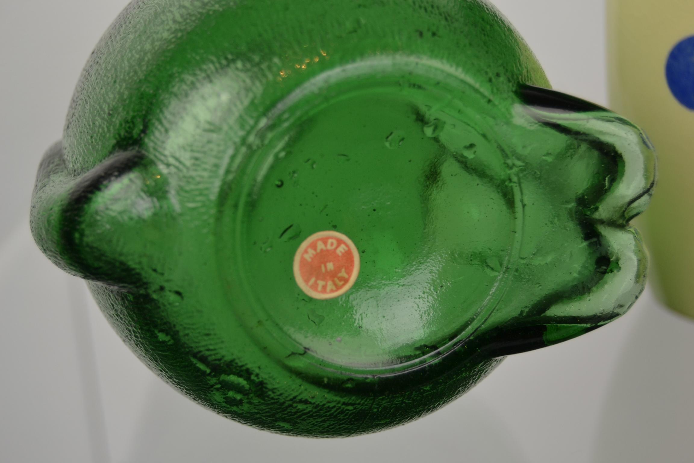 Green Empoli Cat Decanter, 1960s, Italy 6