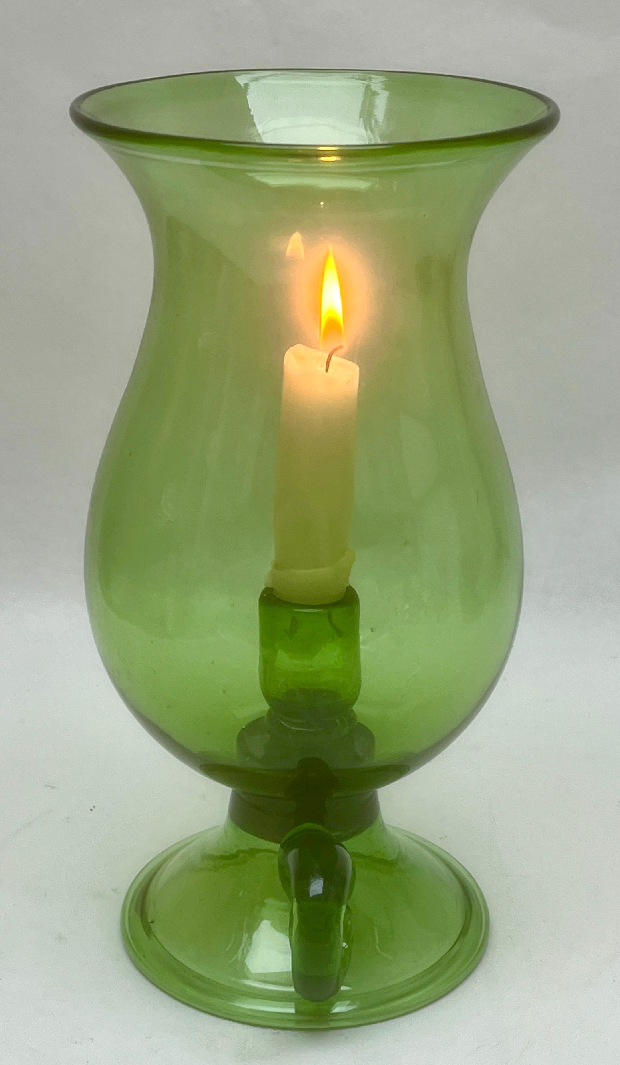 uranium glass hurricane lamp