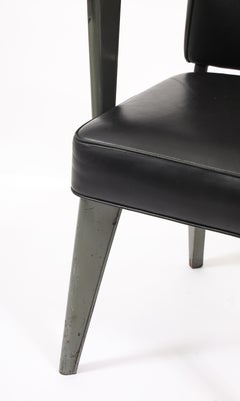 Green Enamel Dominique Armchair, France 1940's