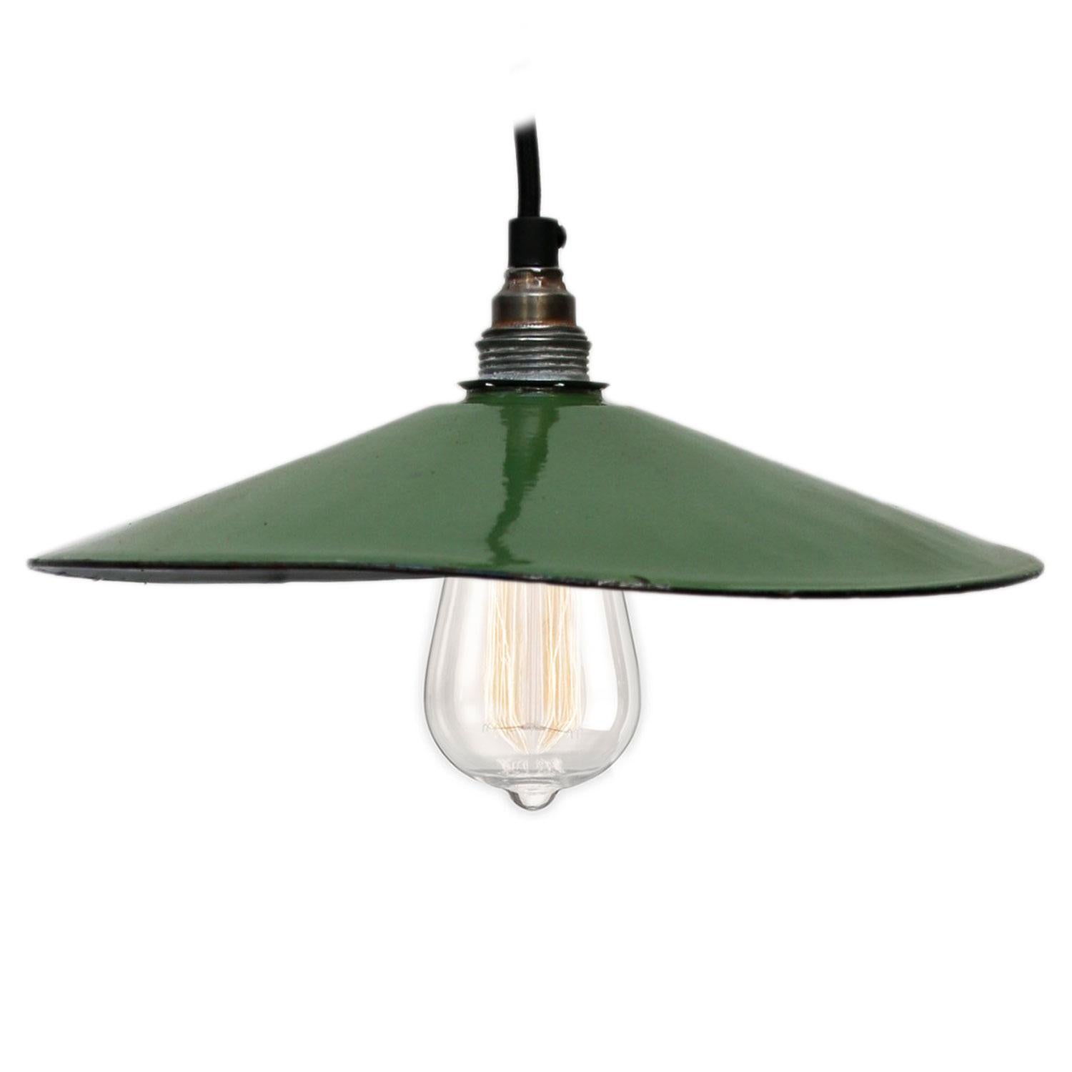 Green Enamel French Vintage Industrial Pendant Lights