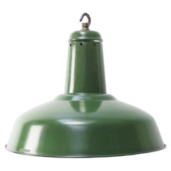 Green Enamel French Vintage Industrial Pendant Lights