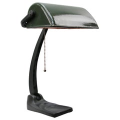 Green Enamel Retro Bankers Work Light Table Desk Light