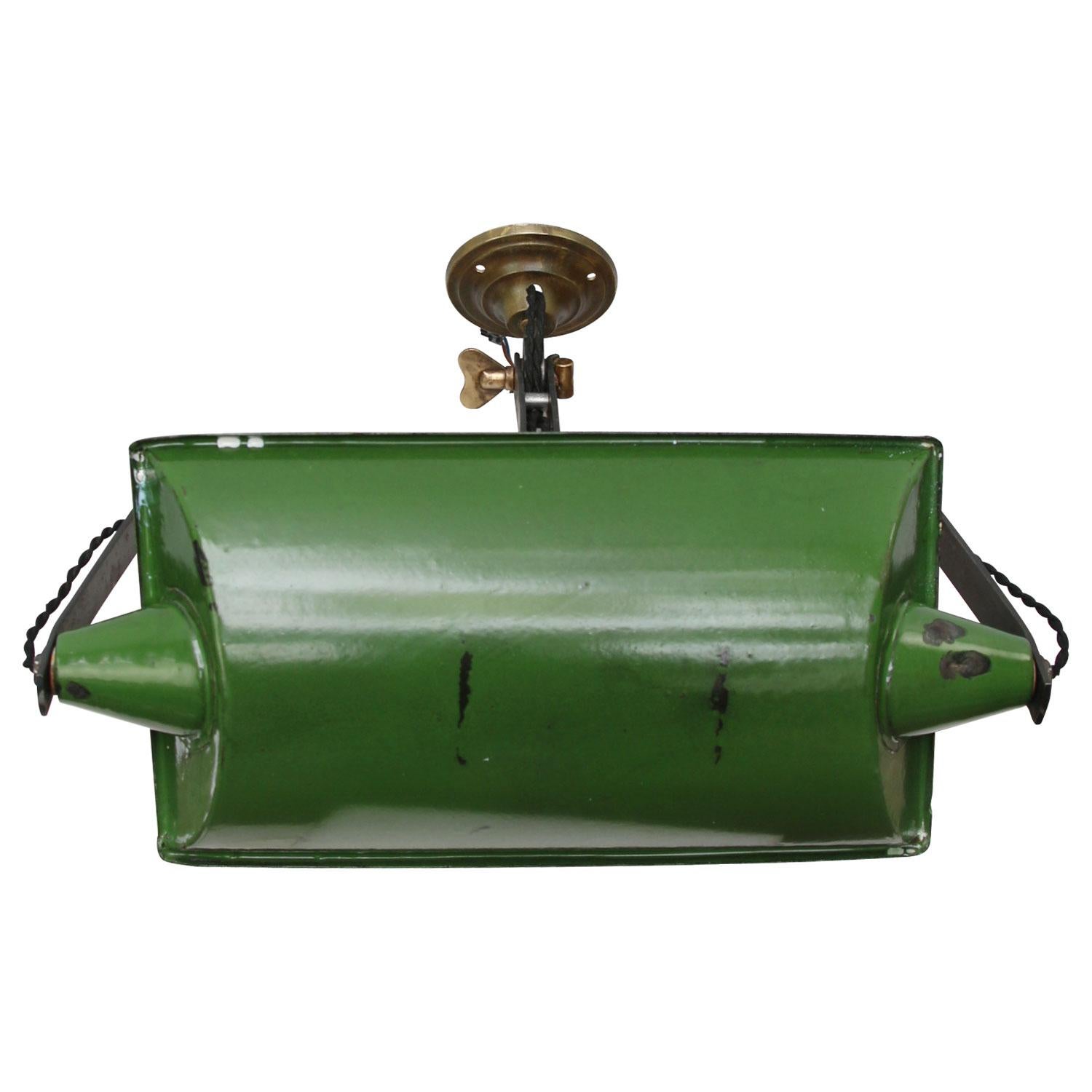 Green Enamel Vintage Industrial Adjustable Arm Wall Light Scone 1