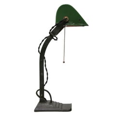 Green Enamel Vintage Industrial Banker Light Table Desk Lights