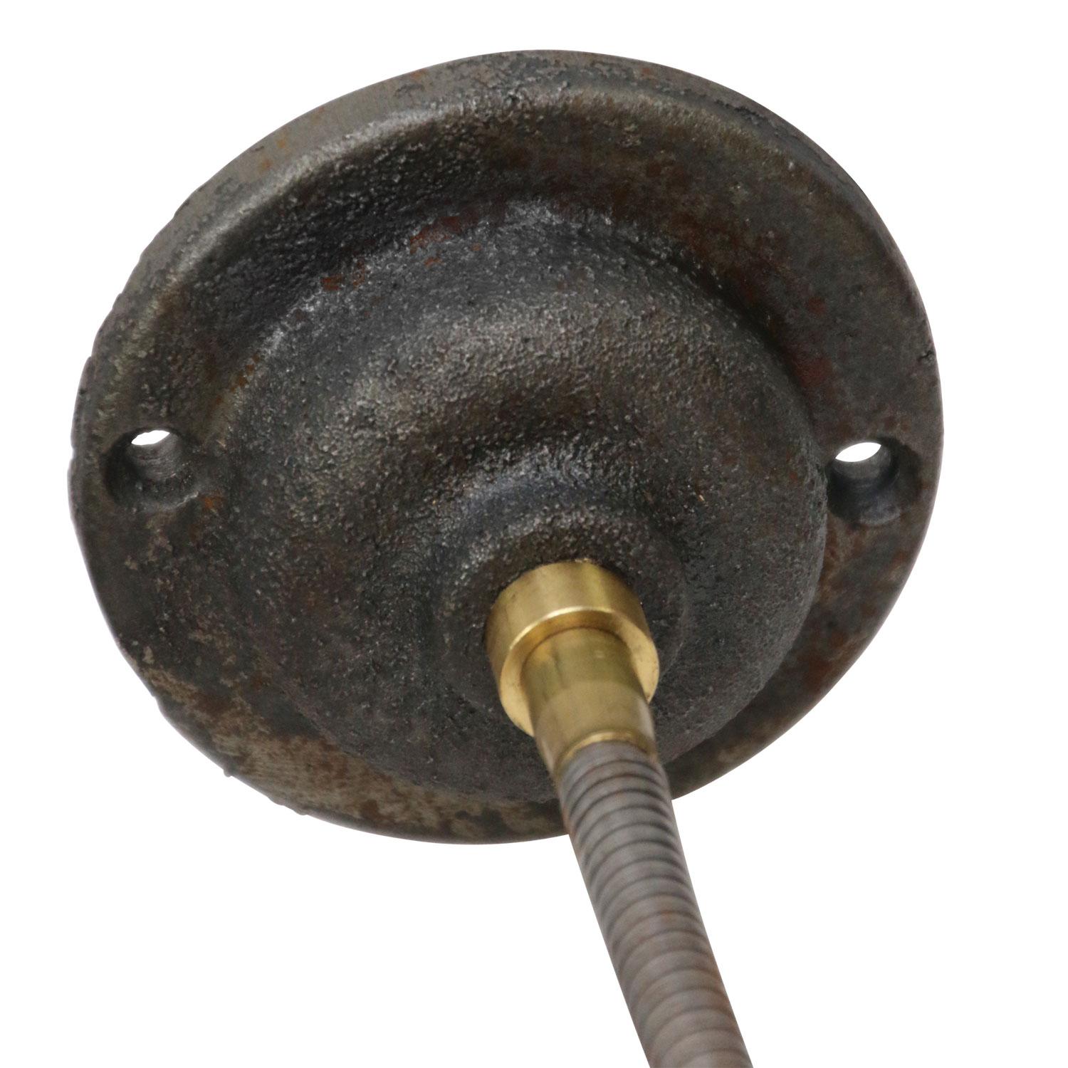 Grüner Emaille Vintage Industrial Flexible Arm Wandleuchten Sconces (Gegossen) im Angebot