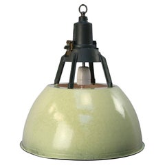 Green Enamel Vintage Industrial Pendant Lights