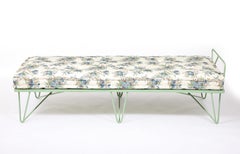 Green Enameled Daybed, France 1950's