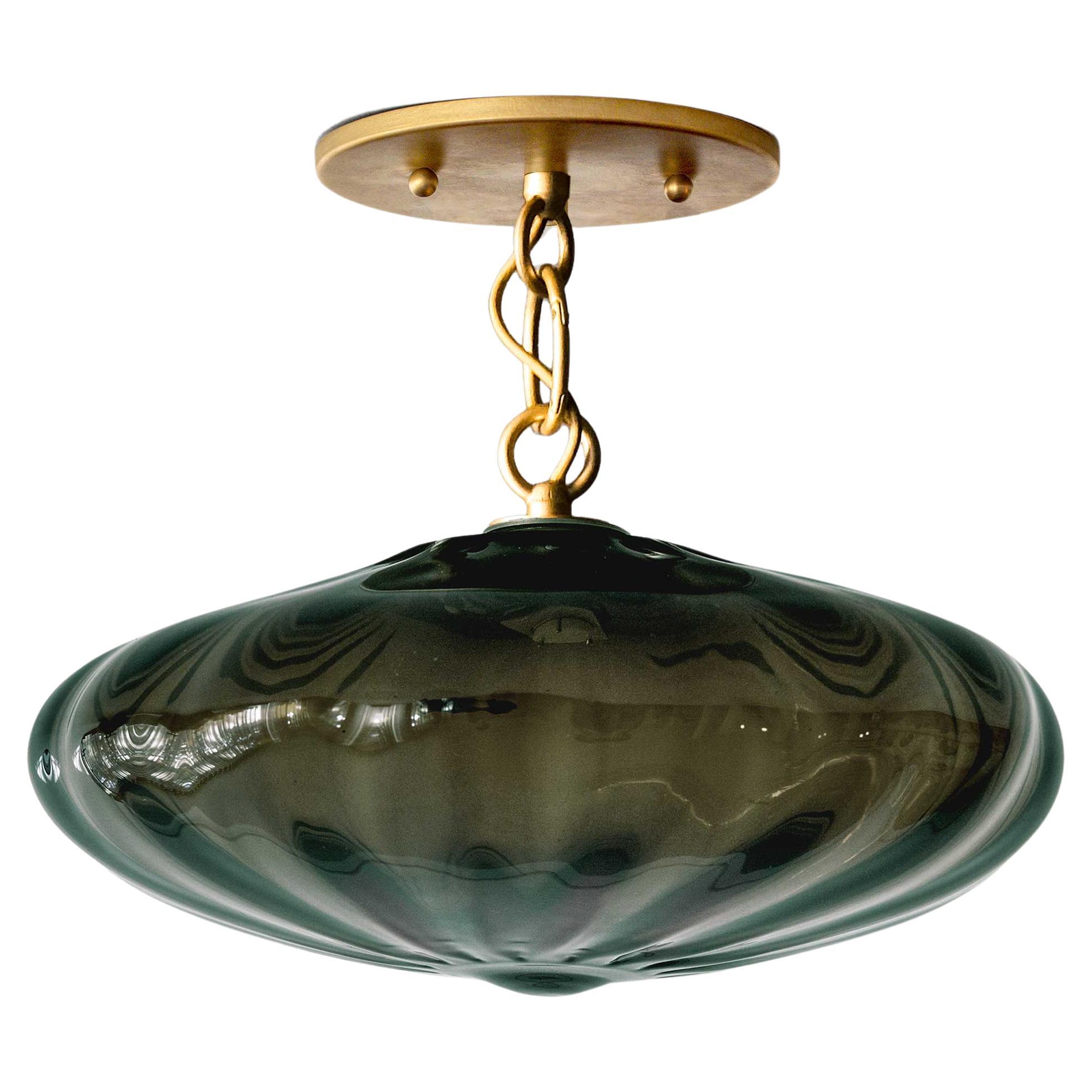 Light Espadín Glass Semi Flush Mount, Large, Agave Collectional en vente