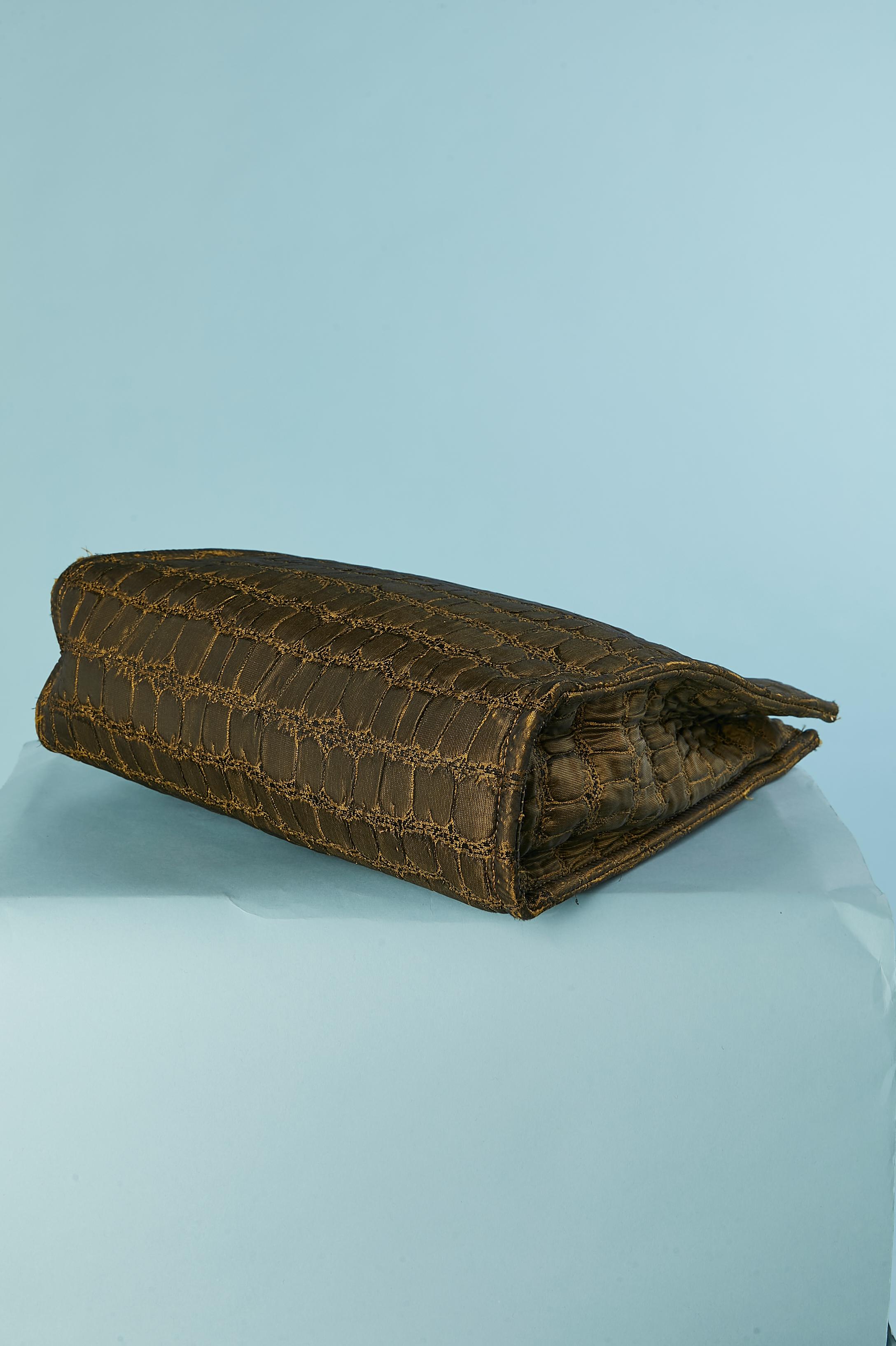 Sac à anse en tissu vert avec motif crocodile Christian Lacroix BAZAR Bon état - En vente à Saint-Ouen-Sur-Seine, FR