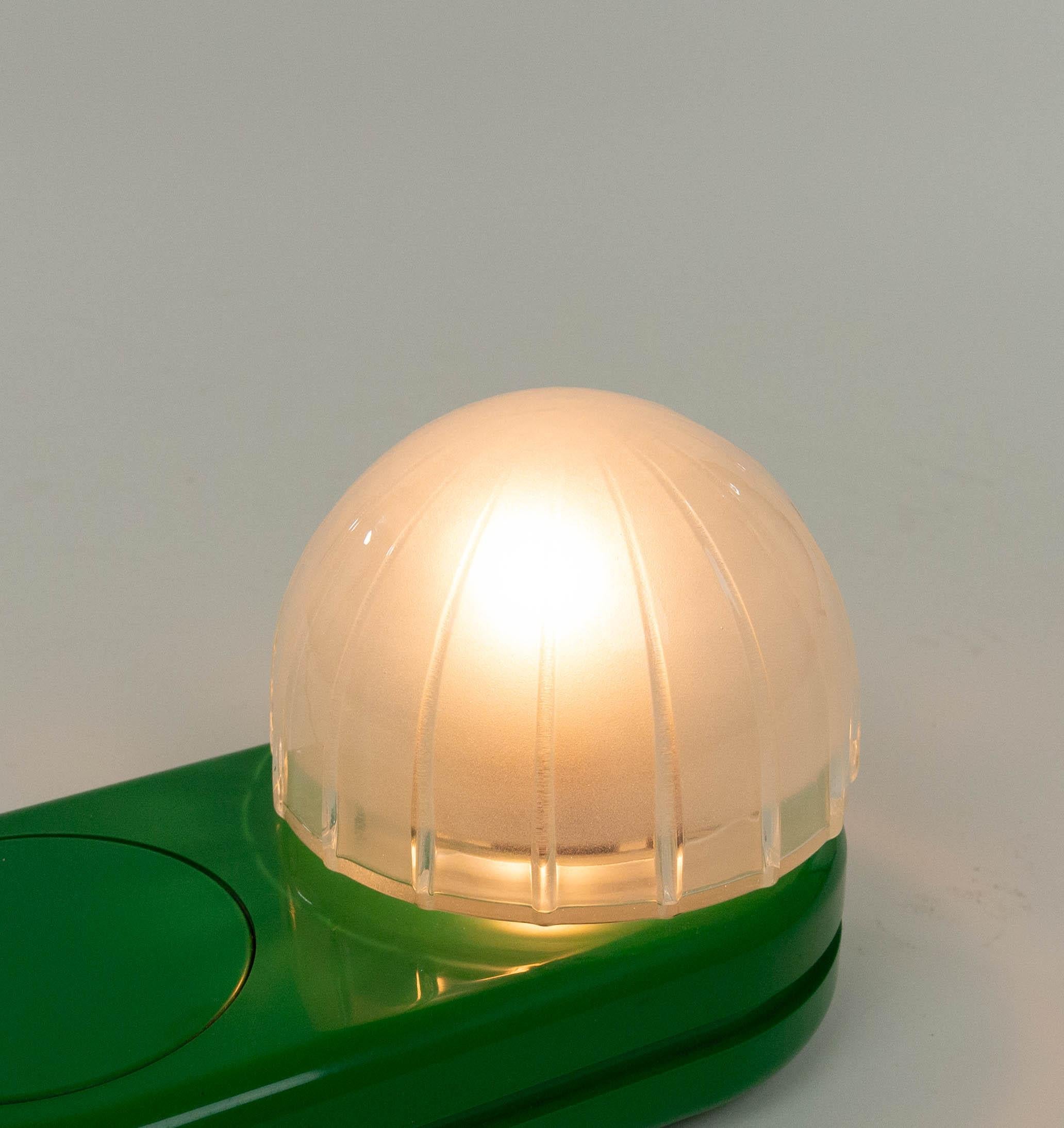 Grüne Farstar-Tischlampe von Adalberto Dal Lago für Francesconi, 1970er Jahre im Angebot 1