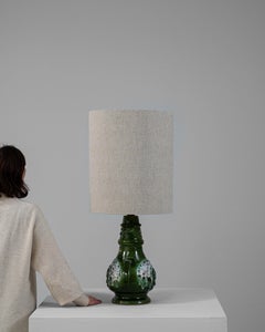 Lampe de table en céramique vernie « Green Fat Lava », design allemand, XXe siècle