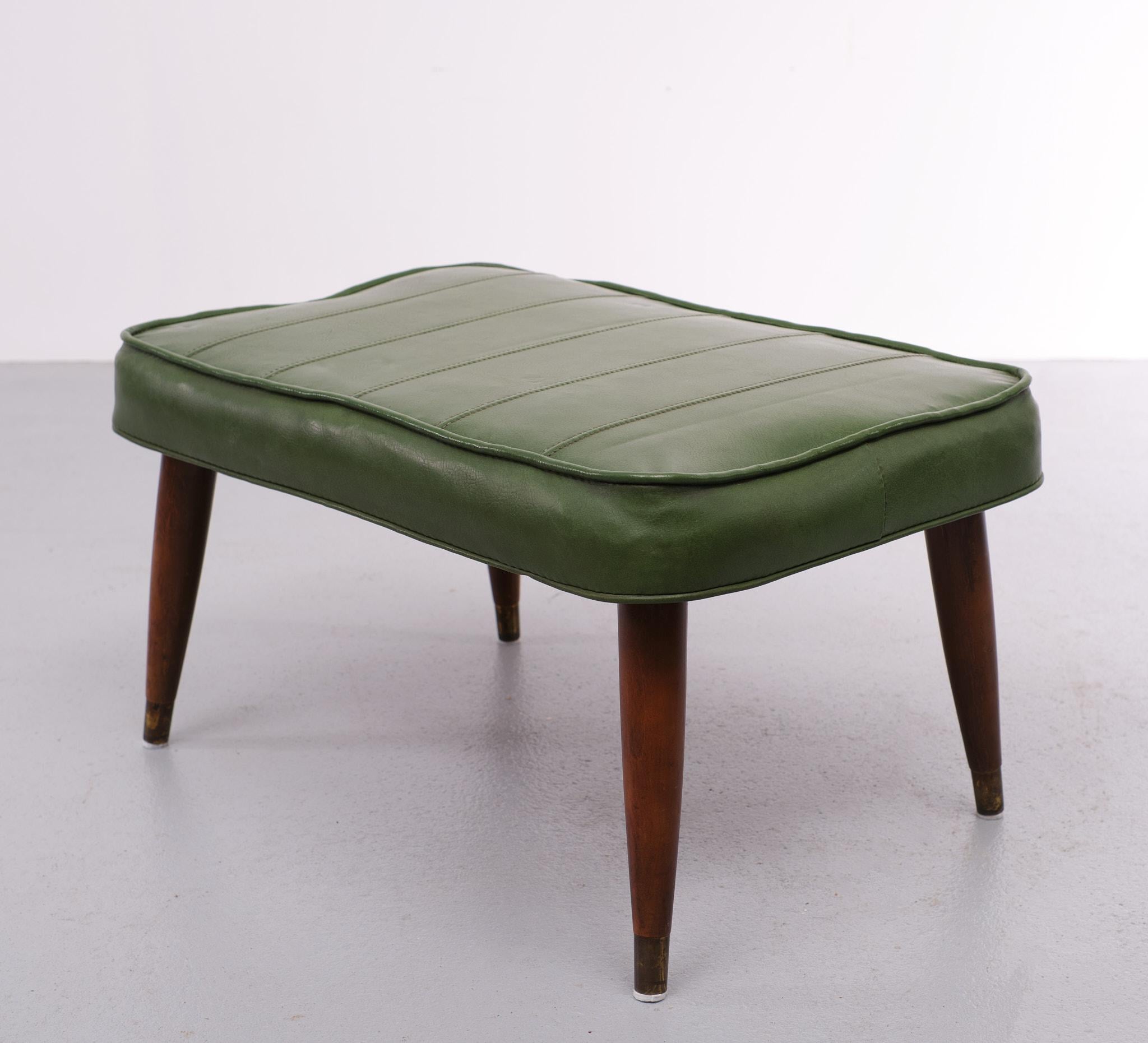 Mid-20th Century Green faux Leather ottoman 1950s England