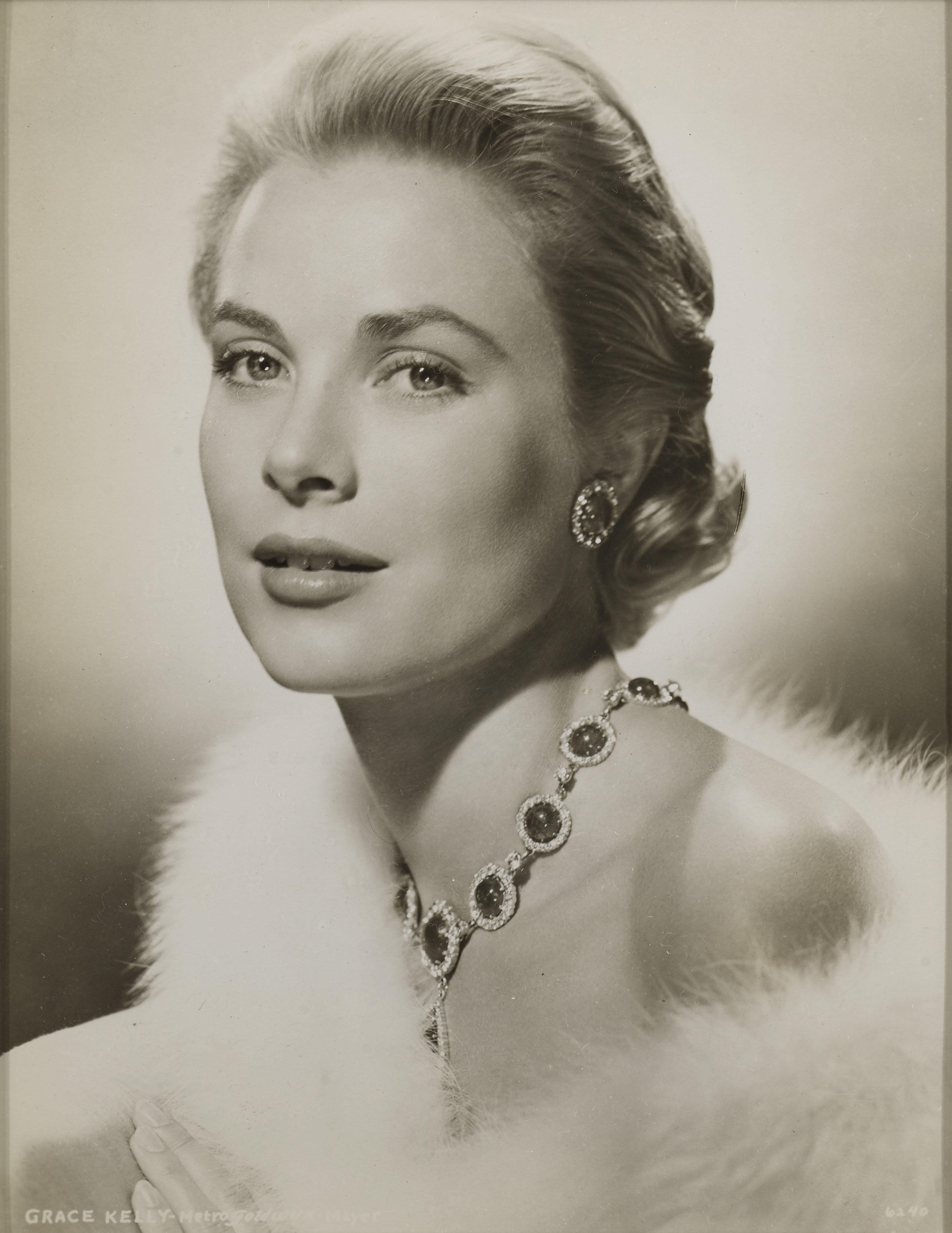 Beautiful original studio photographic black & white production still of Grace Kelly in her 1954 Action, drama film grey fire. These production still's would have been sent out to news agencies at the time of the films release in the US. This piece