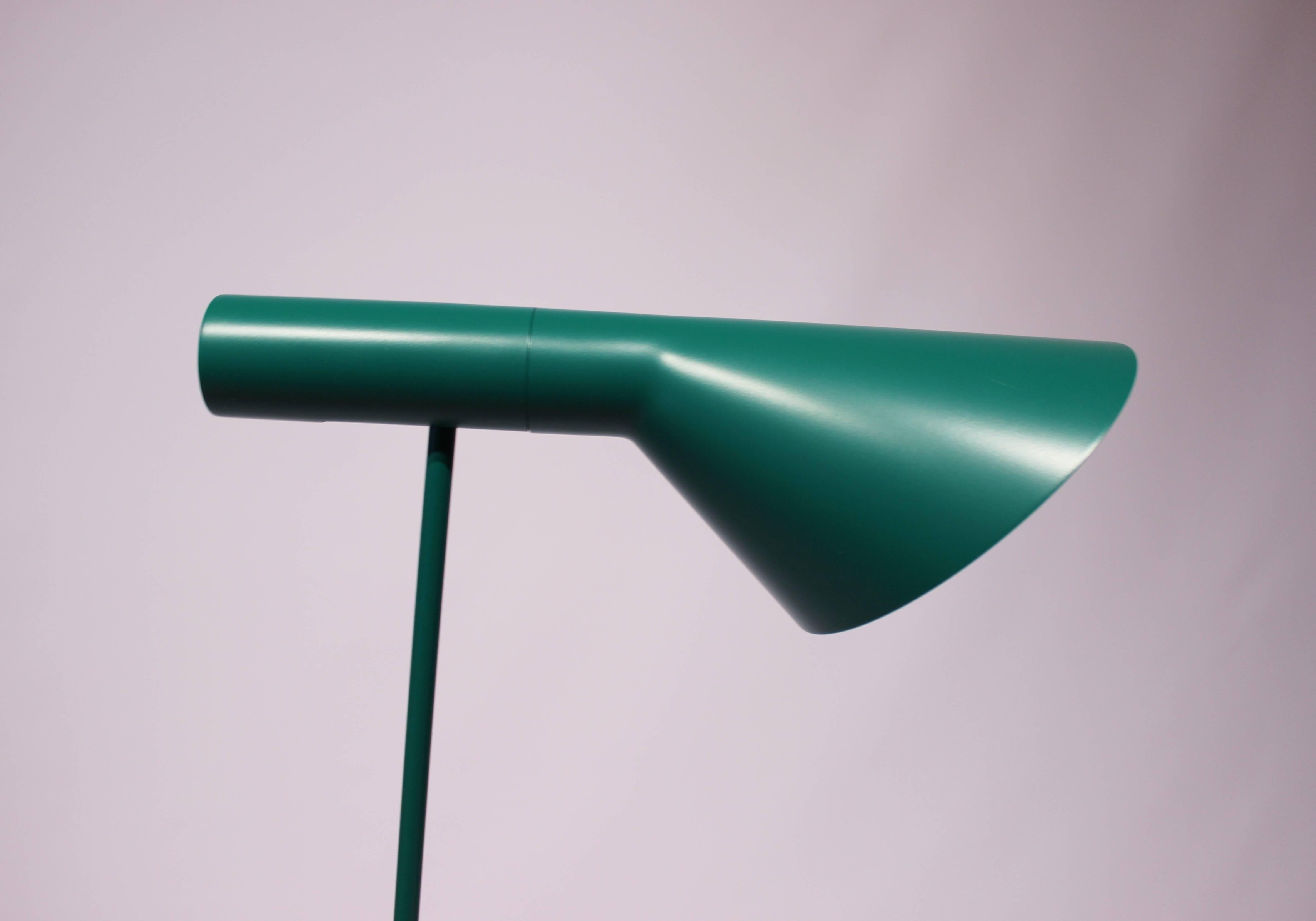Green Floor Lamp Designed by Arne Jacobsen and Louis Poulsen In Good Condition In Lejre, DK