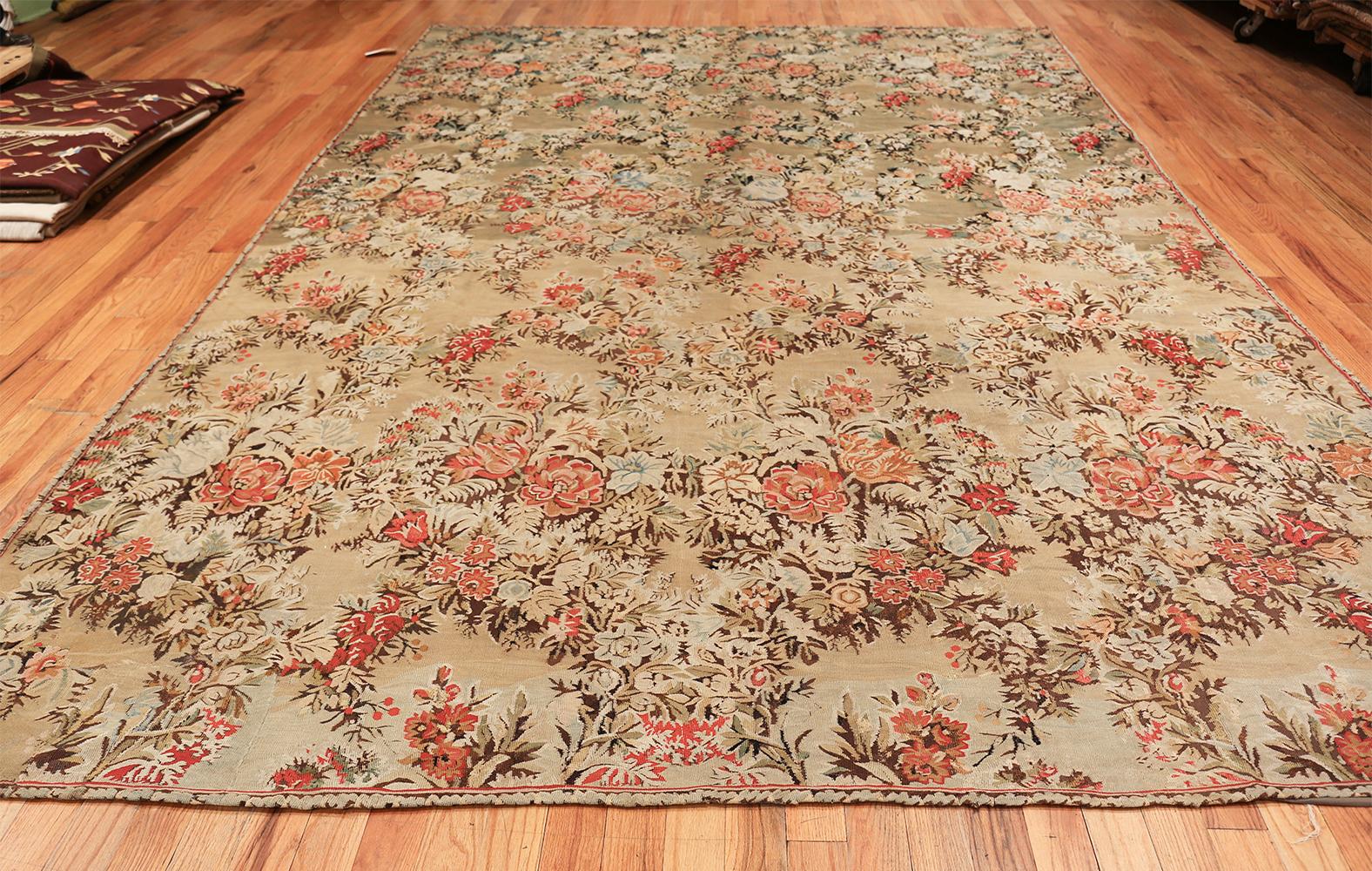Beautiful antique Bessarabian Kilim rug, country of origin: Romania, date circa mid-19th century. Size: 9 ft. x 12 ft. (2.74 m x 3.66 m)

This sublimely beautiful antique rug, a Bessarabian Kilim from nineteenth century Romania, is a positively