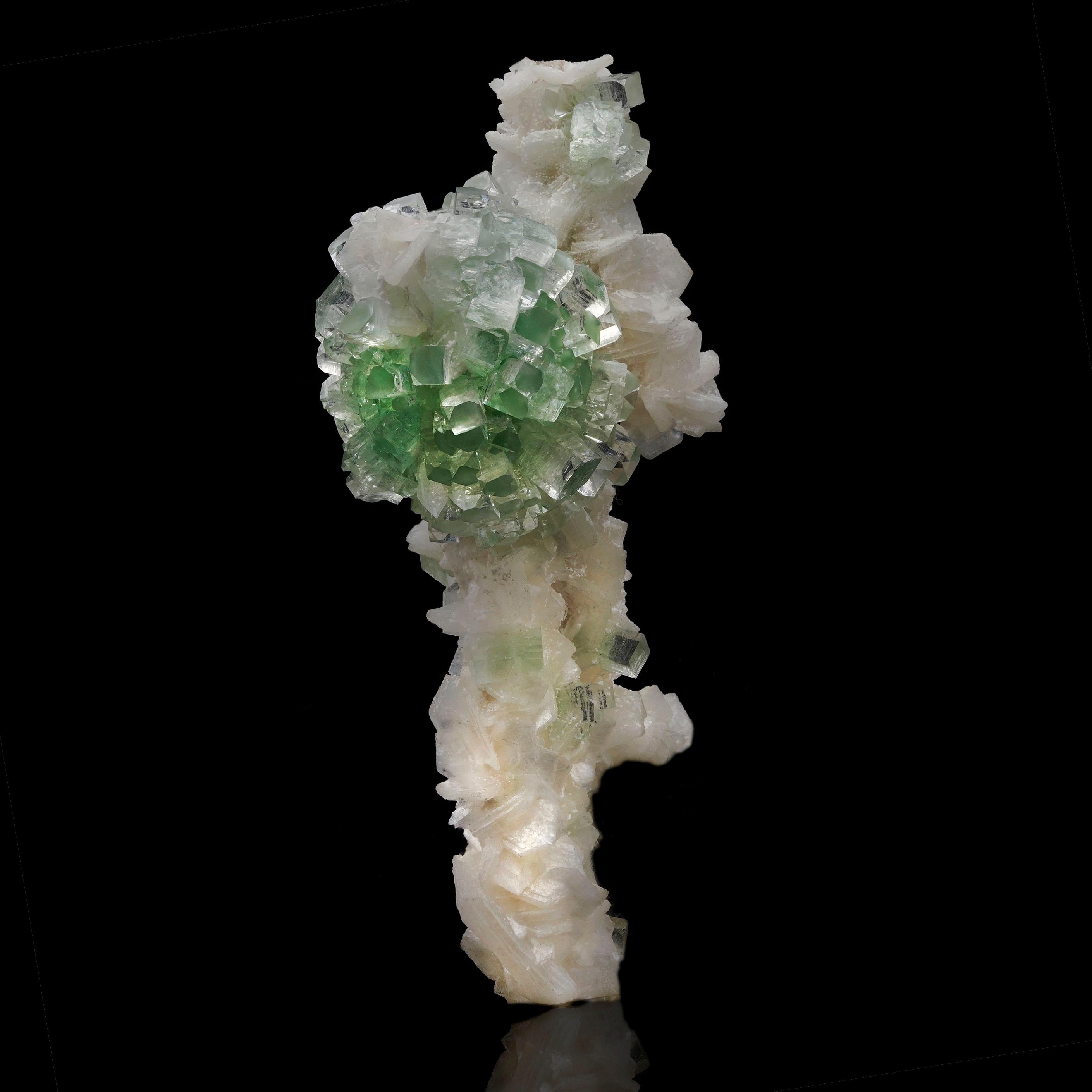 Indiano Apofillite verde floreale in vendita
