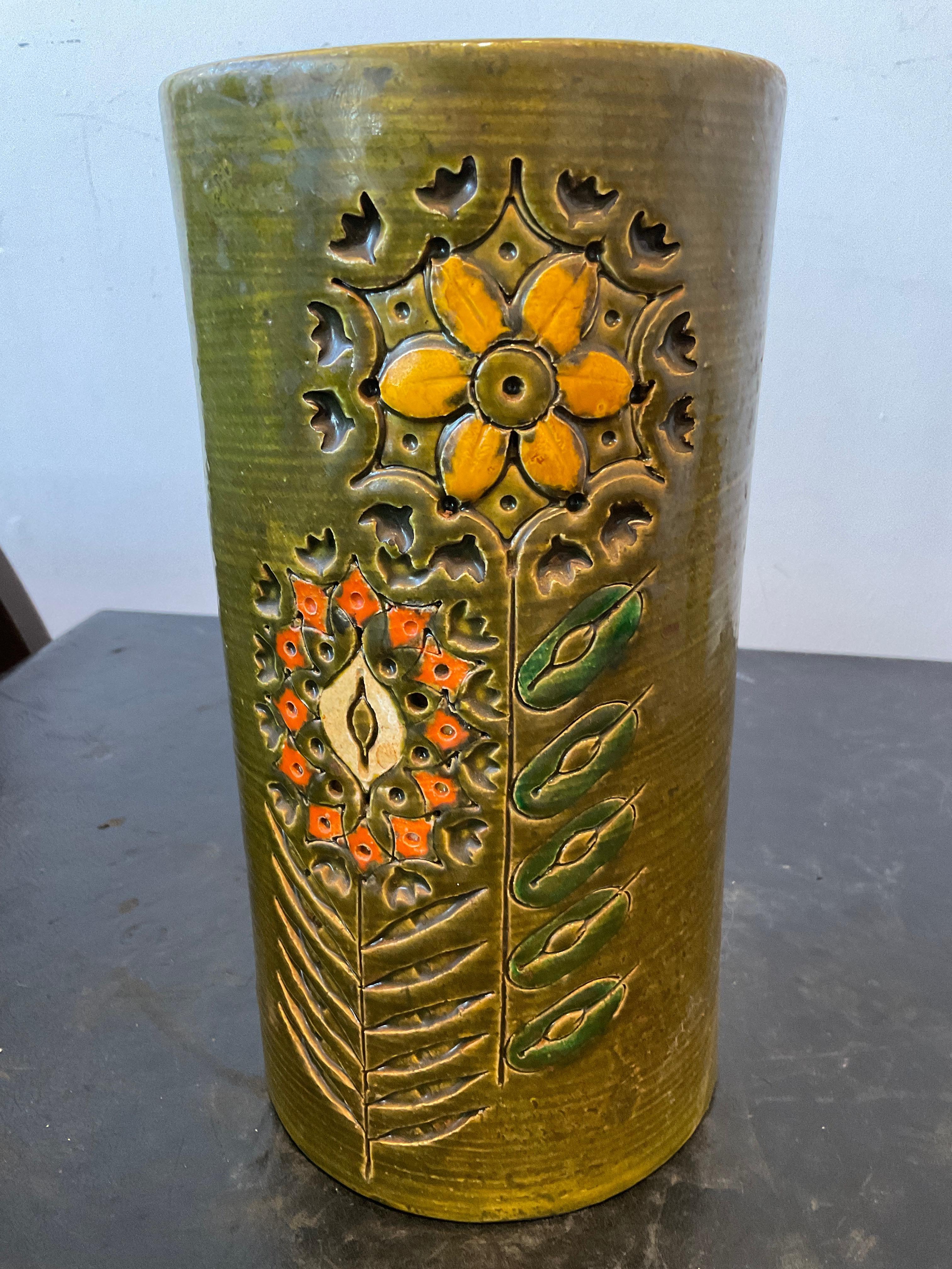 Jarrón Bitossi Floral Verde en venta 1