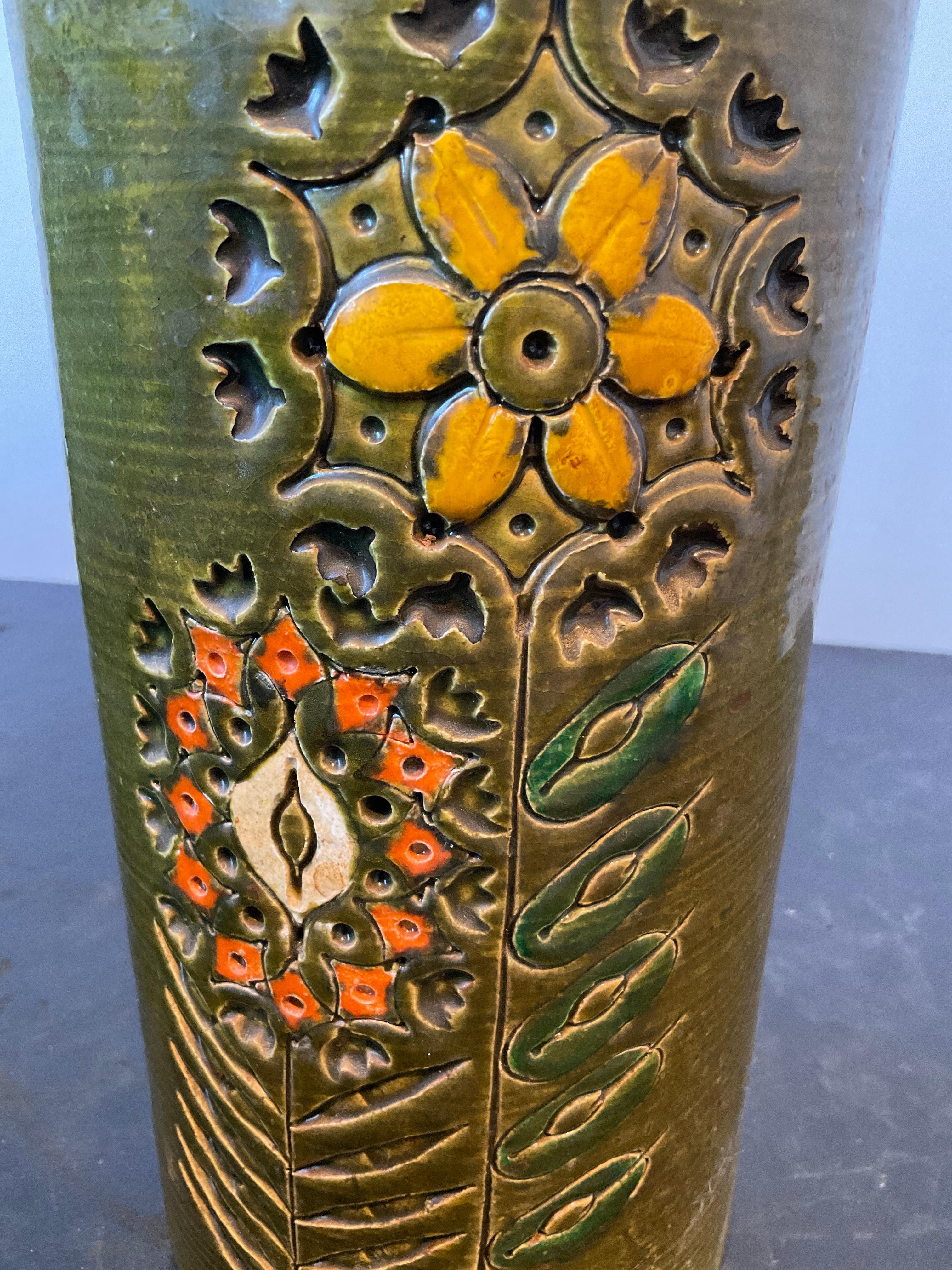 Jarrón Bitossi Floral Verde en venta 2