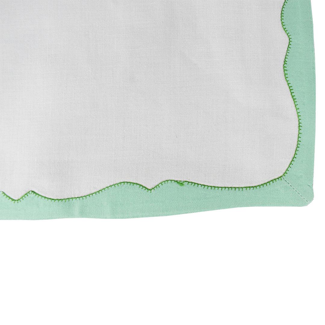 Américain Set de tapis de table et serviettes en tissu à fleurs vertes, lot de 6 en vente