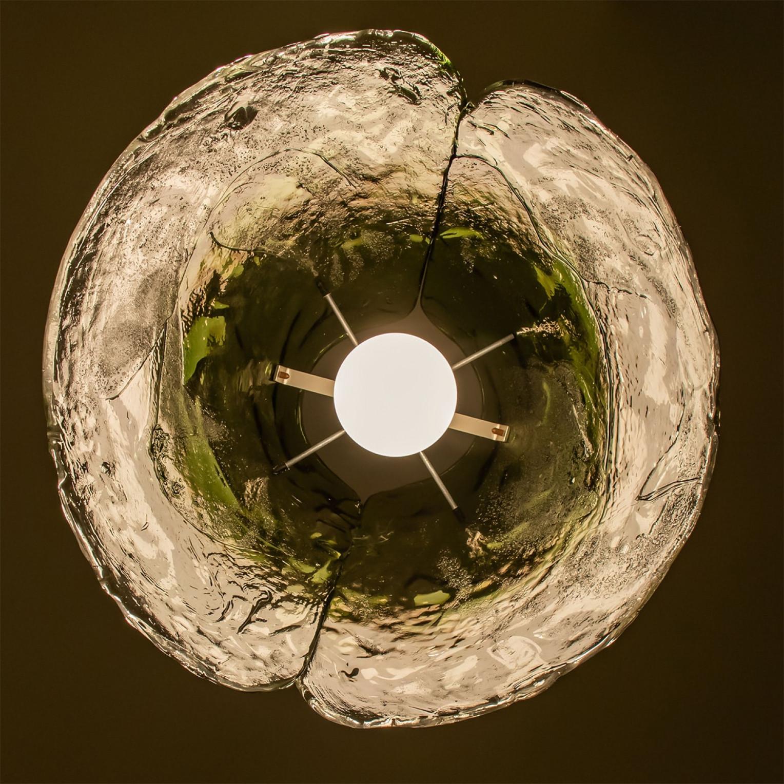 Green Flower Pendant Light by Carlo Nason, 1960 For Sale 8