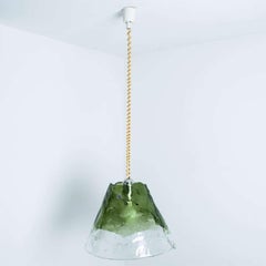 Green Flower Pendant Light by Carlo Nason, 1960
