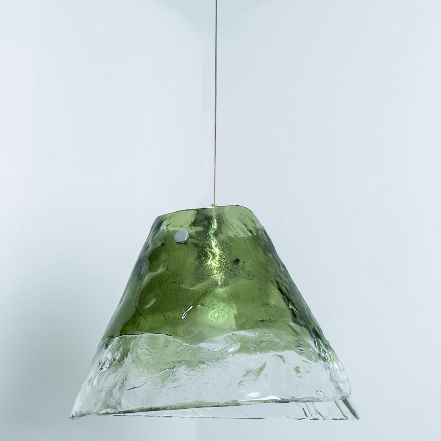 Other Green Flower Pendant Light by Carlo Nason, 1960 For Sale