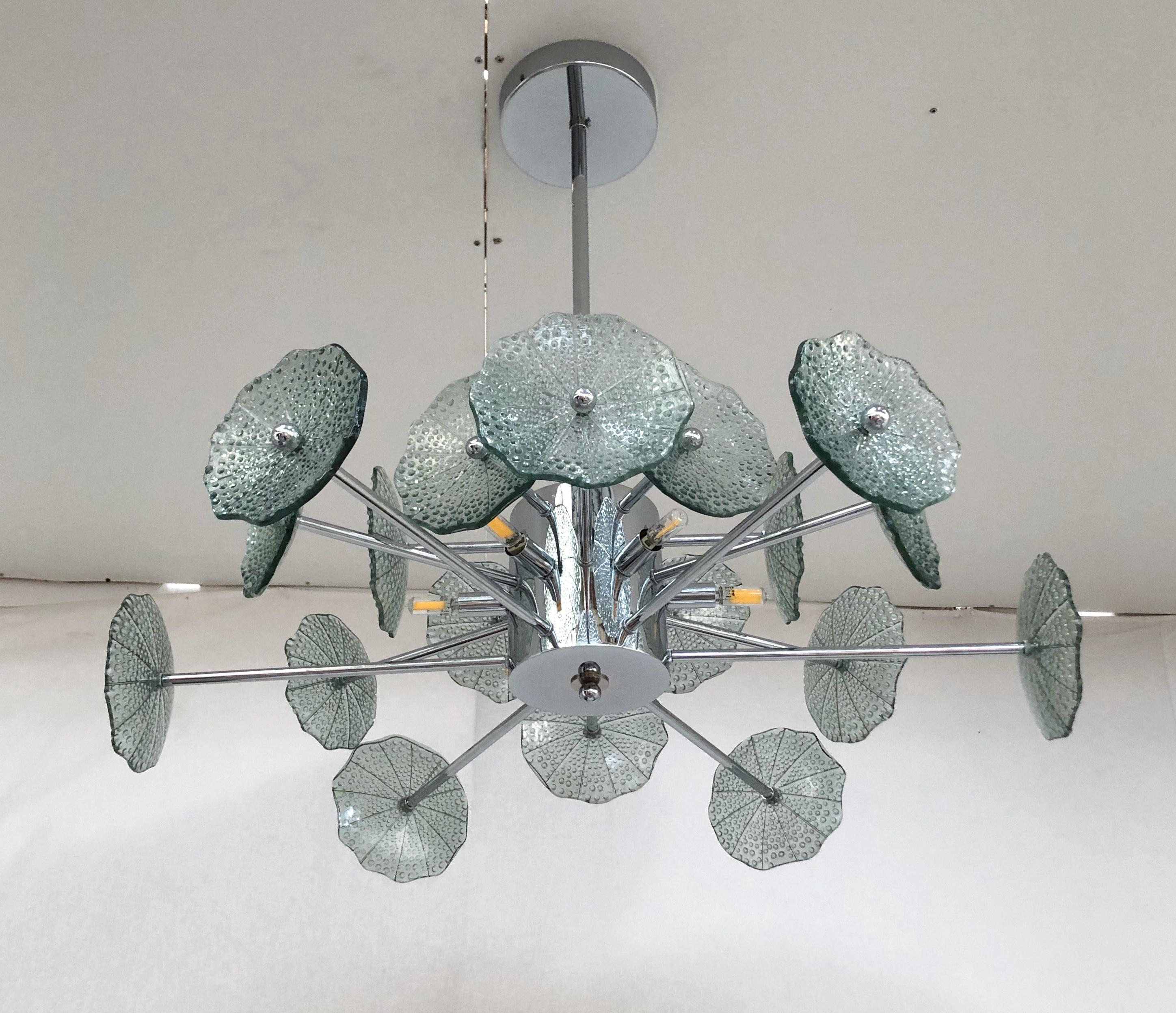 Green Flowers Chandelier by Fabio Ltd In New Condition For Sale In Los Angeles, CA