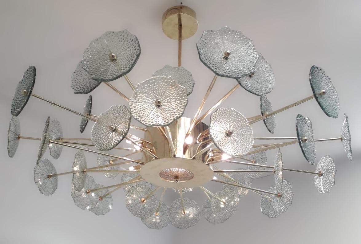 Green Flowers Chandelier by Fabio Ltd In New Condition For Sale In Los Angeles, CA