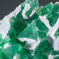 Fluorite verde e calcite dalla miniera di Shanhua Pu, provincia di Hunan, Cina