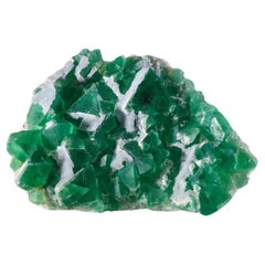 Grünes Fluorit und Calcite aus der Shanhua-Pu-Mine, Hunan- Provinz, China