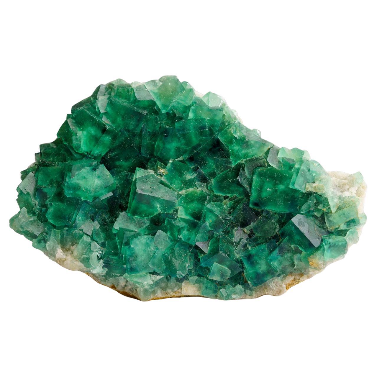 Fluorita verde y calcita de la mina Shanhua Pu,  Provincia de Hunan, China