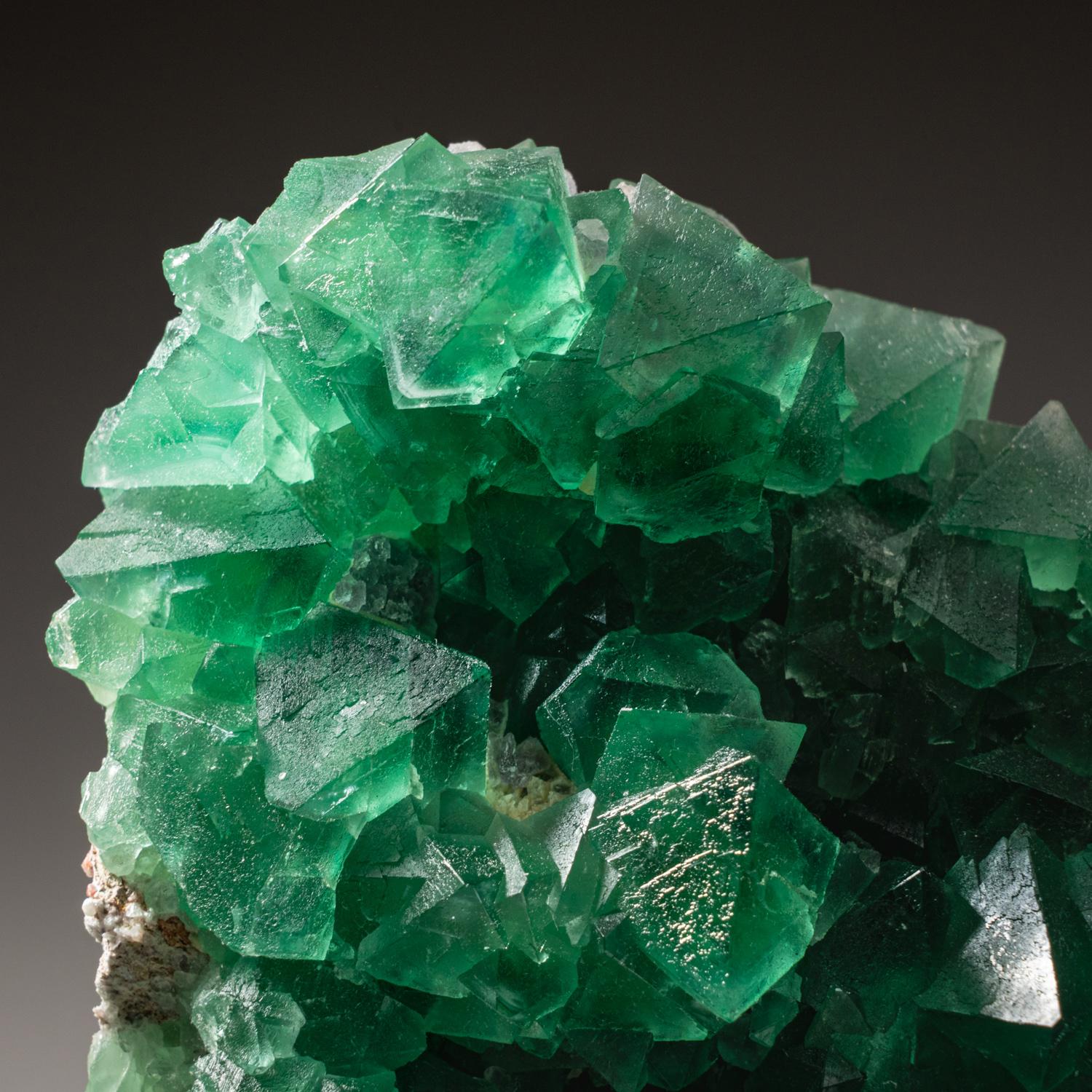 Chinese Green Fluorite Mineral Cluster From Hunan, China For Sale