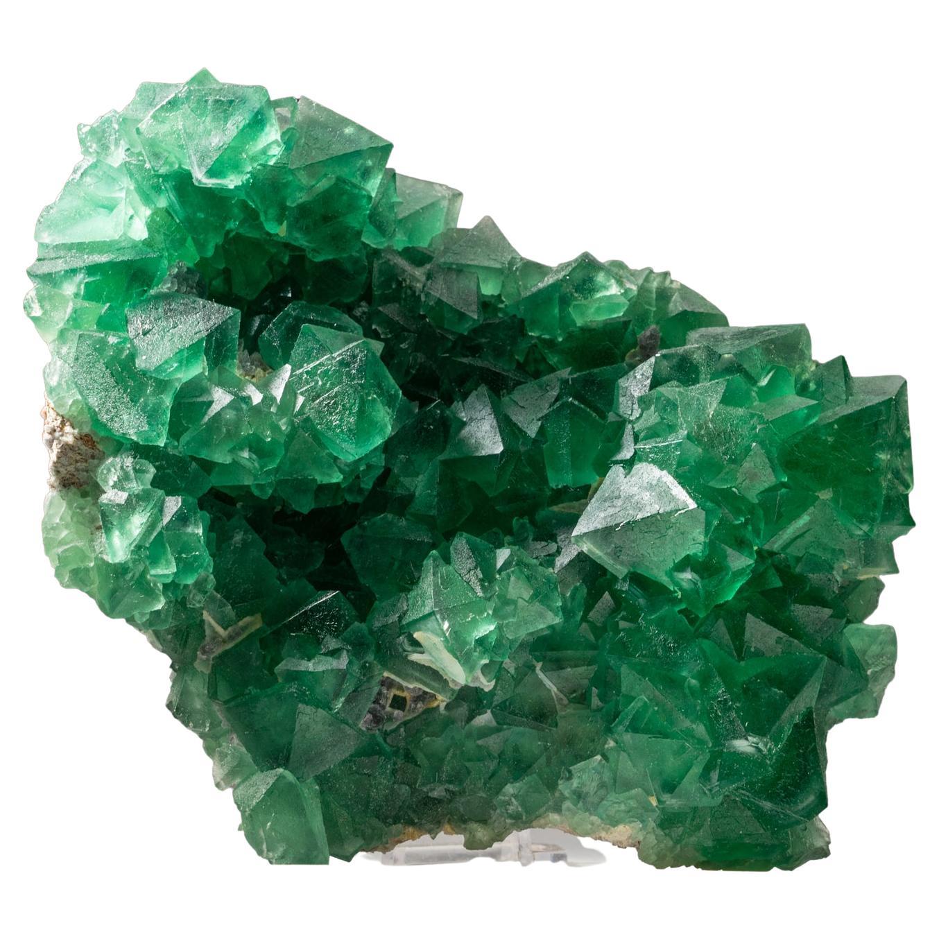 Green Fluorite Mineral Cluster From Hunan, China For Sale