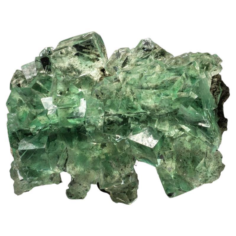 Grüner Fluorit-Cluster aus Hunan, China